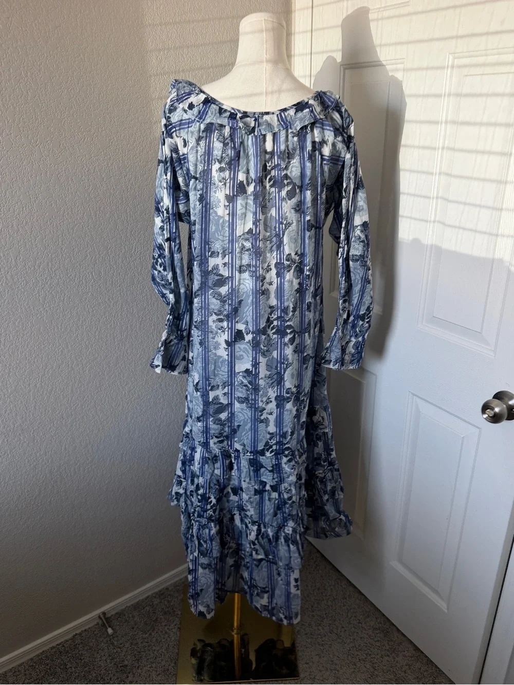 Free People Garden Wonders Maxi Dress in Blue Combo NWOT